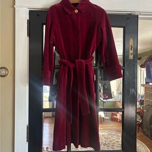 Vintage burgundy Velvet coat